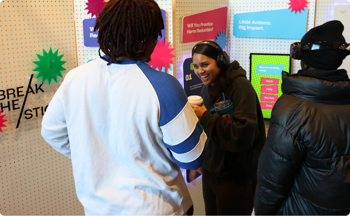 Break the Stigma booth in action